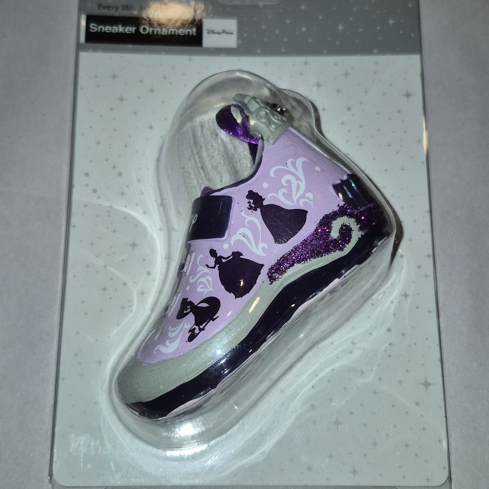Disney Princess Half Marathon Sneaker Christmas Ornament Purple New